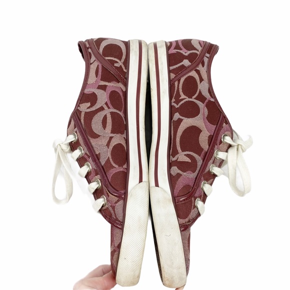 COACH Dee Canvas Monogram Purple Sneaker 8.5 - Picture 3 of 10